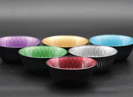 ART GLASS Alinda Colorful Glass Bowls Set of 6 Dessert Bowls, Appetizer Bowls (215cc)