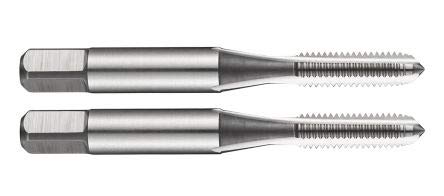 Dormer E105M10X1.0NO9 Series E105 HSS Straight Flute Serial Hand Tap Metric Fine with Bright Finish, DIN352 Standard, NO9, MF10 x 1.00 mm Thread, 63 mm Length