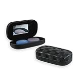 Stylish Contact Lens Case with Holder and Mirror | 100% | Hard | Trance Black | PACK OF 2 |