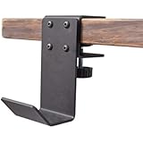 Stand Up Desk Store Clamp-On Under Desk Headphone Holder/Backpack Hook/Purse Hook | Provides a Convenient Place to Hang Headsets or Bags to Reduce Clutter (30 lb. Capacity) (Black)