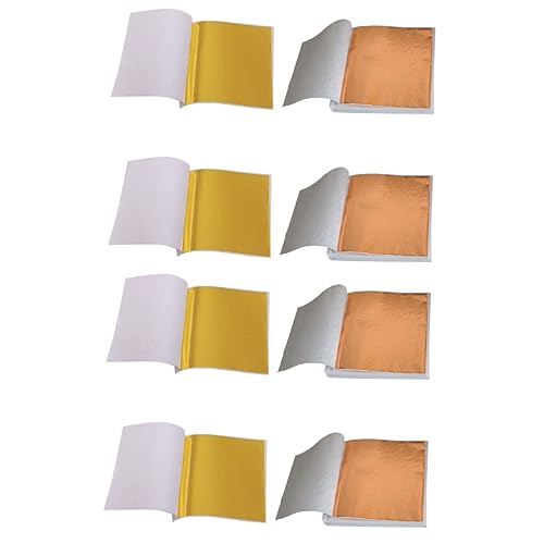 Abaodam 400sheets Imitation Sheet Foil Paper Gold for Projects for Gilding Nail Art and Decorative Painting