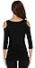 Sarin Mathews Women’s Open Cold Shoulder Slim Fit Sexy Blouse Stretch Tank Tops Black M