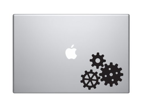 Industry #6 - Gear Mechanical Engineering Construction - 5" Black Vinyl Decal Sticker Car Macbook Laptop
