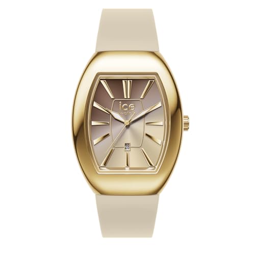 - Ice boliday Women Dome Steel Almond Skin Metal - Reloj Dorado para Mujer con Correa de Silicona - 025174 (Small)