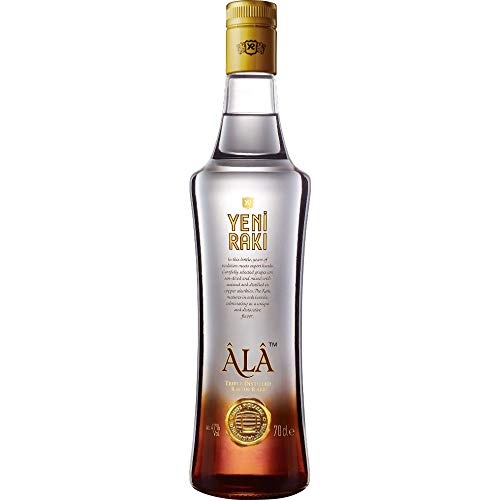 YENI RAKI ALA – ROSINEN-RAKI, DREIFACH DESTILLIERT UND IN EICHENFÄSSERN GEREIFT – 1 x 0,7l Rakı mit 47% Vol…
