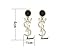 P.phoebus 18K Yellow Gold Plated Vintage White Swarovski Crystal Studs Earrings Rhinestones Dangle Charms Hoops For Women Girls (T)
