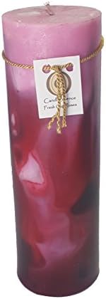 Handmade Scented Candle - Long Burning Pillar - Fresh Cut Roses Scent (Large)
