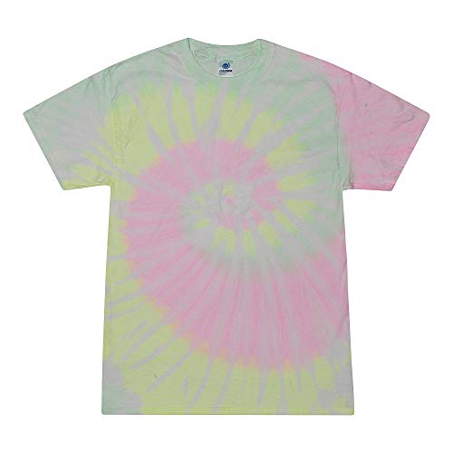 Colortone Tie Dye T-Shirt Kids 10-12 (XSM) Marshmallow in Oman