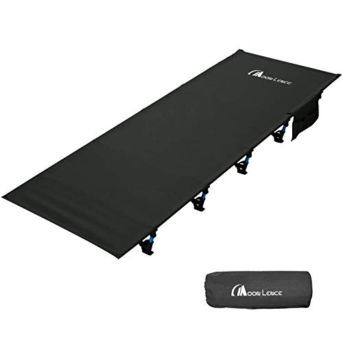 MOON LENCE Camping Cot for Adults Lightweight Portable Camping Bed Compact Folding Cot with Breathable Waterproof Bed Surface,Perfect for Base Camp,Hiking and Hunting …