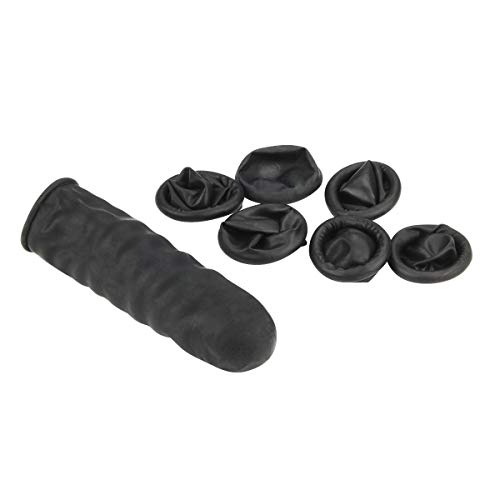 Electrical Buddy Disposable Black Latex Finger Set Rubber Fingertip Protection Finger Glove Art Latex Tissue 200PCS Finger Cover