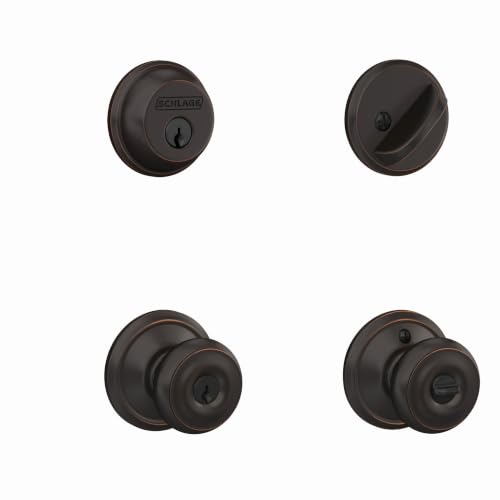 Schlage FB50NVGEO716 Fechadura de entrada georgiana, bronze