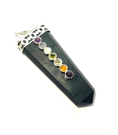 CRYSTALMIRACLE Black Tourmaline Gemstone Wellness Chakra Pendant Fashion Men Women Gift Crystal Healing handcrafted accessory