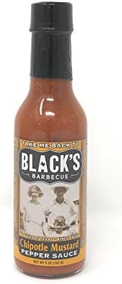 Blacks Barbecue BBQ Products Rub BBQ Sauce Hot Sauce Marinade (Hot Sauce Chipotle Mustard Pepper, 1-Pack)