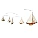 Hanging Boat Mobile - A-Cup Mobile by Authentic Models, Ceiling and Nursery Decor for All Ages, Made of Wood and Cotton Sails, Yacht Miniatures for Boys and Girls