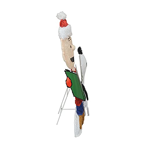 ProductWorks 32" Pre-Lit Peanuts Charlie Brown and Singing Snoopy Christmas Yard Art, 70 Lights