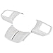 Hooke Road White Steering Wheel Cover Trim for 2011-2018 Jeep JK Wrangler & Unlimited & Compass & Patriot - 3PCS/Set