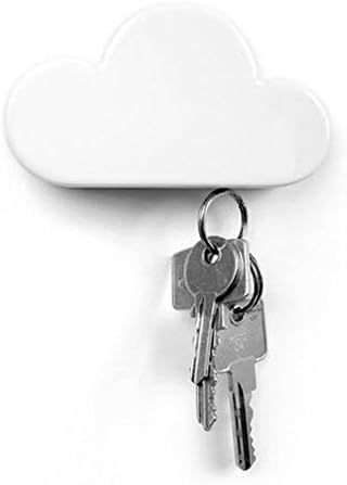 WEISHEN Cloud Magnet Key Container Convenient Multipurpose Wall Storage Rack Strong Magnetic Wall Suction (WHITE)