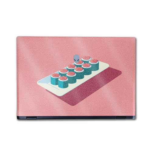 Glossy Glitter Laptop Skin Compatible with Alienware M16 R2 (2024) - Sushi Plat…