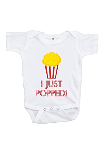 Custom Party Shop Baby Boy's I Just Popped Popcorn Onepiece 3-6 Months Red and Yellow