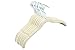 Finnhomy Sturdy 50 Pack Non-Slip Shirt and Dress Clothes Hangers Heavy Duty Slim-Line Velvet Hanger Beige with 10 Free Finger Clips