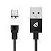 iKnowtech Magnetic Type-C Cable, Nylon Braided USB-C Charger for Nintendo Switch, Google Pixel/Pixel XL, Nexus 6P/5X, Moto Z/Z Play, OnePlus 3T/3/2, LG G5, HTC 10, Huawei P9/P9 Plus/Mate 9 (Black)