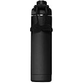 ORCA Hydra 22oz | Insulated, Stainless Steel Water Bottle with Powder Coat Finish & Silicone Grip Whale Tale Handle, Dishwasher Safe Sports Bottle — Black