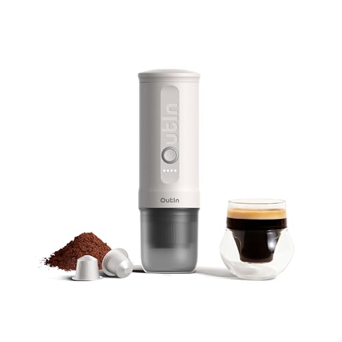 OutIn Nano Portable Electric Espresso Machine, Travel Coffee Maker for Camping, Car...