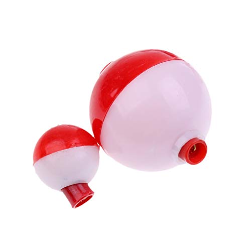 Inzopo Lot 12 Stück Angelposen Snap on Float Bobbers harter ABS-Kunststoff Druckknopf Angeln Runde Boje Posen Bobber – Bild 6