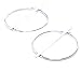 Hoop Earrings Sterling Silver | Geometric Circle Earrings with Bar