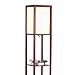 Brightech Maxwell - Modern Shelf Floor Lamp with Lamp Shade and LED Bulb - Corner Display Floor Lamps with Shelves for Living Room, Bedroom and Office - Walnut Brown
