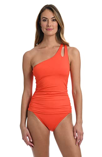 AMAVI Women's Standard One Shoulder Tankini Top and Hipster Bikini Bottom Set,…