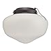 Westinghouse 7784600 LED Schoolhouse Indoor/Outdoor Energy Star Ceiling Fan Light Kit, Oil Rubbed Bronze Finish with White Opal Glass