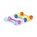 Ruifan 14G 16mm Assorted Bright Color (Glow in the Dark) Flexible Acrylic Shaft Straight Tongue Rings Barbells or Nipple Piercings Pack of 6