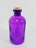 Purple Colored Glass Round Vintage Style Apothecary