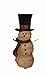 Craft Outlet Chenille Snowman with Top Hat Figurine, 16.5-Inch
