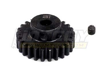 Integy Hobby RC Model C23179 Billet Steel Pinion Gear 25T, 1M/5mm Shaft for 1/8 Off-Road & Savage Flux