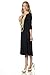 Pastel by Vivienne Women's A-Line Trapeze Midi Dress Large Black