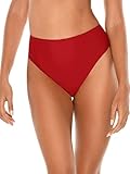 RELLECIGA Women's Red High Cut High Waisted Bikini
