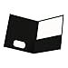 Oxford Twin-Pocket Folders, Textured Paper, Letter Size, Black, Holds 100 Sheets, Box of 25 (57506EE), 8-1/2 x 11