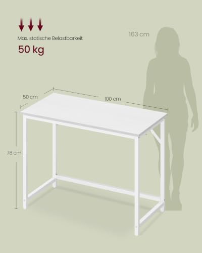 Tisch, Computertisch, Bürotisch, 100 x 50 x 76 cm