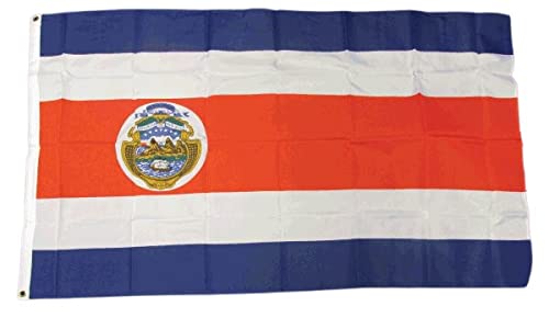 NWFlags Costa Rica Flag 3ft x 2ft 75d Premium Polyester Suitable For Flagpoles | Strong Polyester 3x2 foot material Costa Rican flag with Eyelets