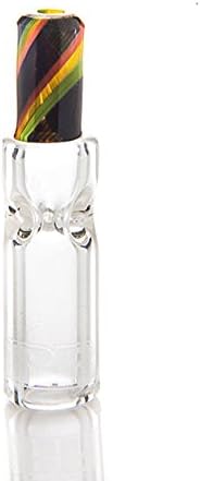PURR Smokey Rolling Tip (Clear/Rasta) - Improve your Smoking Experience with this High Quality Glass Filter Tip for Tastier Flavor & Smoother Hits! Easily Cleaned & 100% Reusable. Great for Hand Rolls