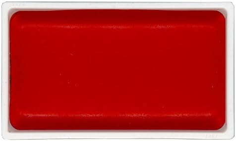 KitAbility Gansai Tambi Watercolor Paint Pan Cadmium Red Number 30 Single Solid Color fits in 12 18 24 and 36 Trays Japanese Traditional Solid Water Color