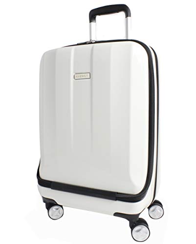 Exzact Cabin luggage/Carry-on Suitcase Bag - 20" / Hard shell/Hardside/Front Pocket for Laptops / 4 wheels 360° Spinning/Lightweight Onboard Suitcase (White) Exzact Cabin luggage/Carry-on Suitcase Bag - 20" / Hard shell/Hardside/Front Pocket for Laptops / 4 wheels 360° Spinning/Lightweight Onboard Suitcase (White)