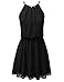 JJ Perfection Women's Sleeveless Double-Layered Pleated Mini Chiffon Dress