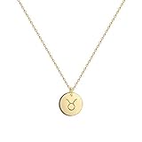 Befettly Constellation Necklace Pendant 14K