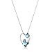 Heart Butterfly Sterling Silver Necklace / Pendant Women / Girls Jewelry gift for Birthday, Wife, Girlfriend, Couples, Teenager