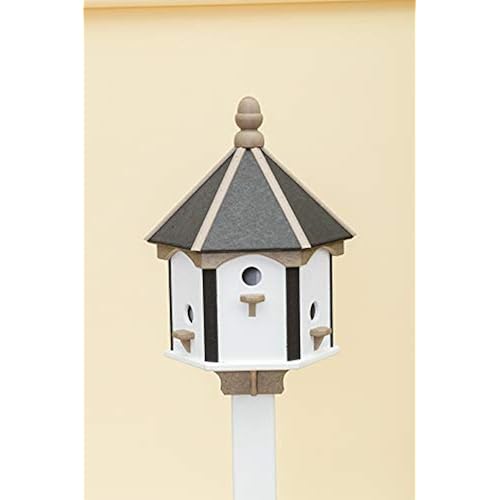 DutchCrafters 6-Hole Classic Birdhouse (Black/Weatherwood/White)