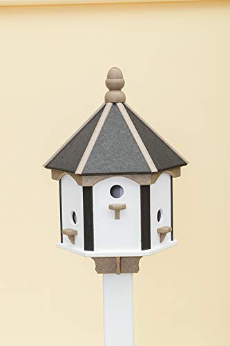 DutchCrafters 6-Hole Classic Birdhouse (Black/Weatherwood/White)