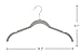 Finnhomy Sturdy 50 Pack Non-Slip Shirt and Dress Clothes Hangers Heavy Duty Slim-Line Velvet Hanger Gray with 10 Free Finger Clips
